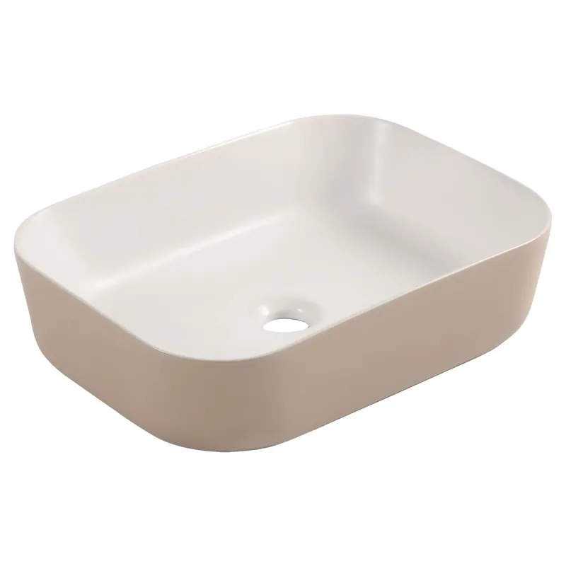 Differnz Zena waskom keramiek | beige/wit | 48 x 37.5 x 12.5 cm Snelle Levering