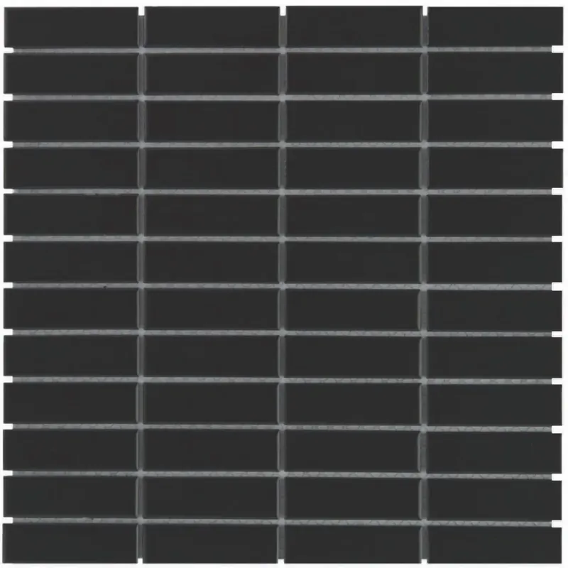 The Mosaic Factory Paris Mozaiek Tegel Rechthoek - Zwart Porselein Geglazuurd 300x300 mm Speciale Aanbieding