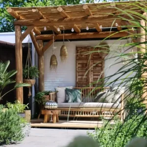 Koop Vandaag Douglas ronde palen veranda Berkel en Rodenrijs 300x200cm met vloer