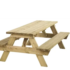 Picknicktafel Bobito, 40 mm dik, bladmaat 220 x 71 cm, groen geïmpregneerd. Actieprijs