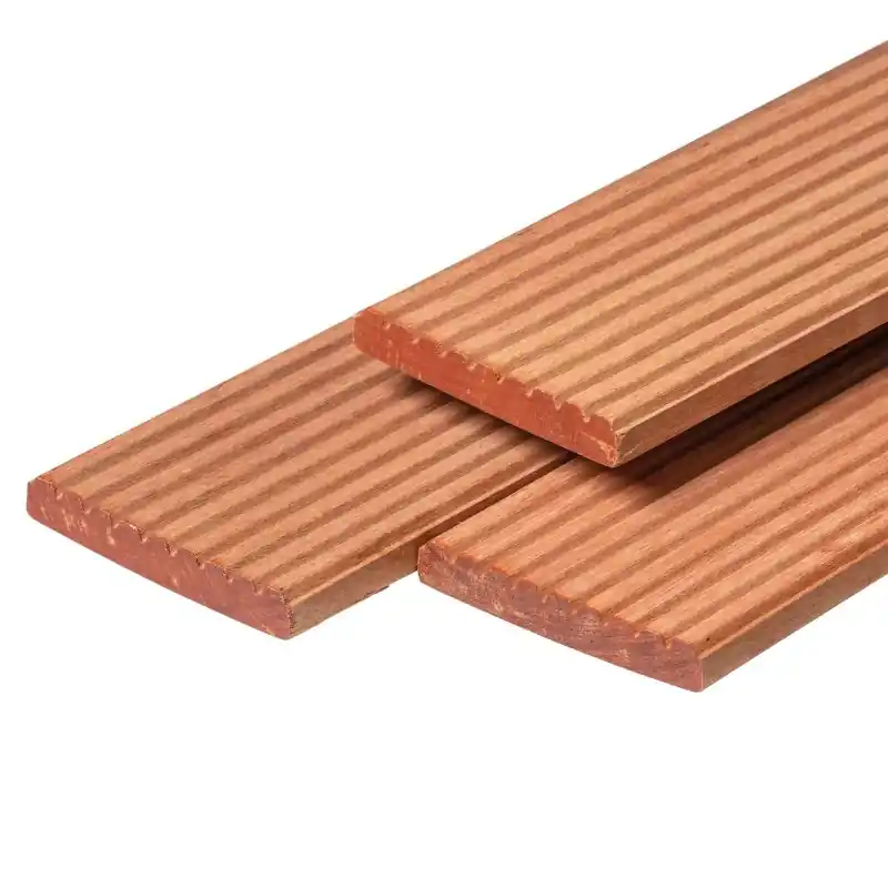Gecertificeerd Bangkirai vlonderplank 2,1 x 14,5 x 305 cm kunstmatig gedroogd, geschaafd 1 zijde 8 groeven