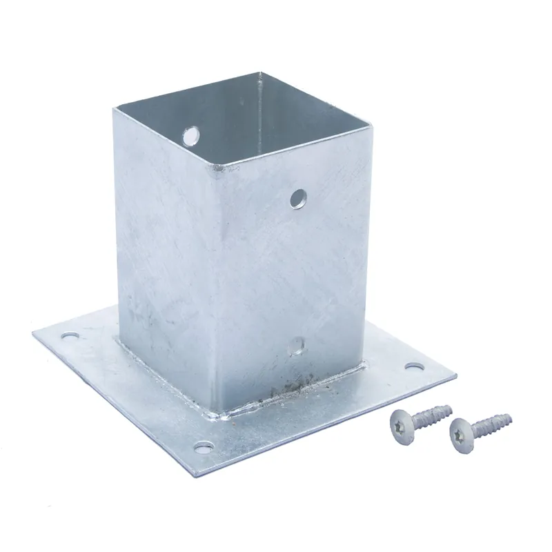 Speciale Aanbieding Paalhouder met plaat verzinkt 71x71mm artikel ba-12