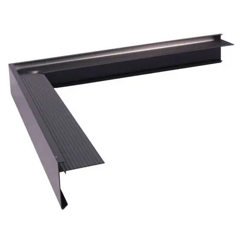 Aluminium Daktrim buitenhoek 45x45MM 50x50cm Zwart Ral 9005 Beste Prijs