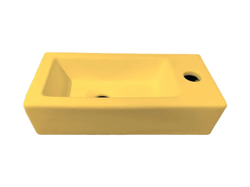 Superprijs Best-design "farnetta" fontein rechts 37 x 18 x 9 cm mat-geel