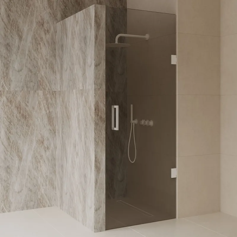 Tijdelijk Beschikbaar Best-design 'dalis-700-white-mocha' nisdeur nano 8mm glas