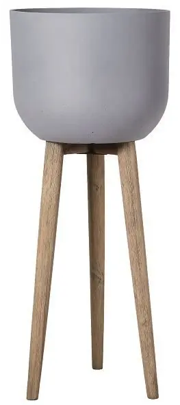 Koopje Plantenbak Sandstone Pot-Grey - 40x40x97(h) cm