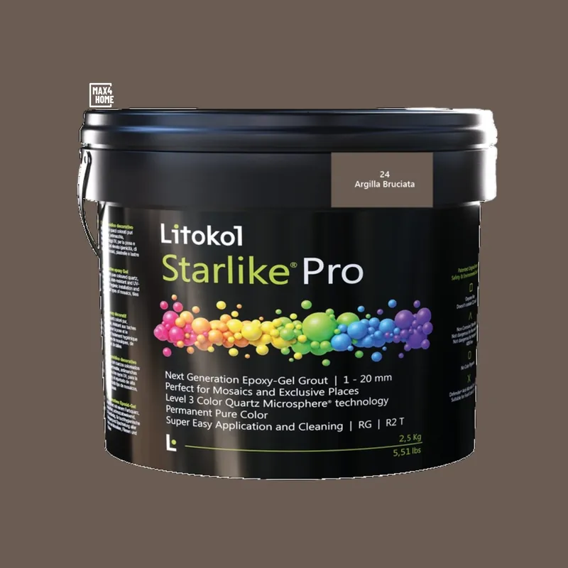 Koop Vandaag Starlike Pro Lijm en Voegmiddel 2 Componenten Epoxy - 24 Argilla Bruciata 2,5kg