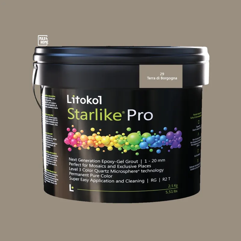 Voordeelprijs Starlike Pro Lijm en Voegmiddel 2 Componenten Epoxy - 29 Terra di Borgogna 2,5kg