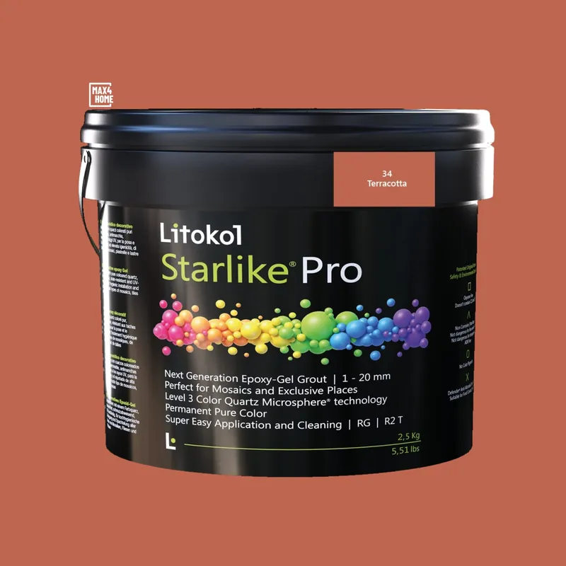 Starlike Pro Lijm en Voegmiddel 2 Componenten Epoxy - 34 Terracotta 2,5kg Superprijs