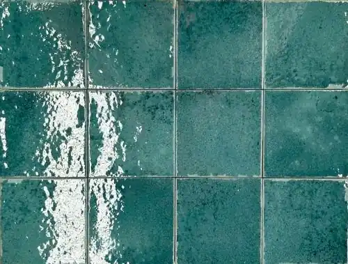 Tegels nissel emerald-groen 12x12 cm Speciale Aanbieding