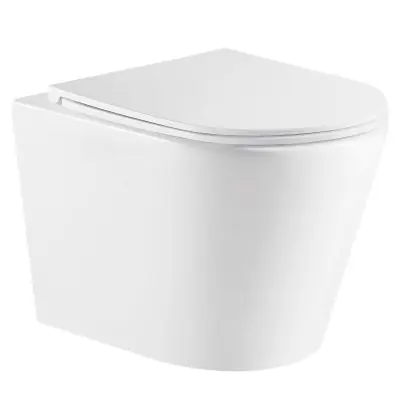 Wandtoilet Turin rimless wit glans incl. soflclosebril Betaalbaar