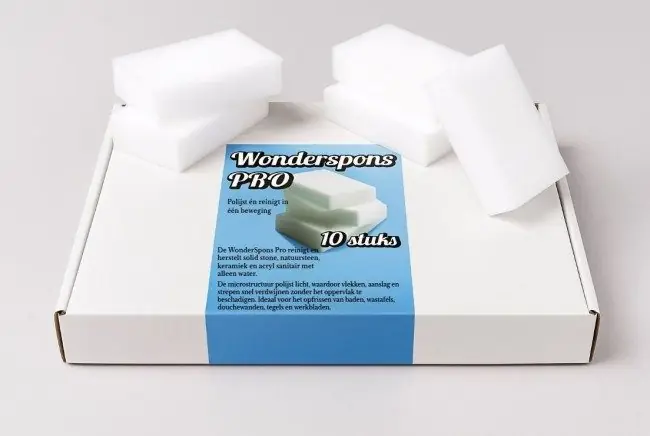 WonderSpons Pro - Solid Stone & Sanitair Reinigingsspons | 10?6?2 cm | 10-pack | Reinigt al met alle Uitverkoop