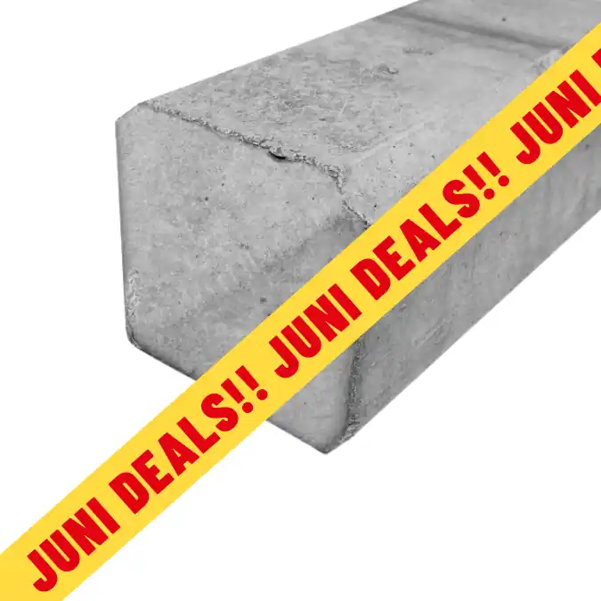 Betonpaal grijs diamantkop 85×85 mm 265 cm Gecertificeerd