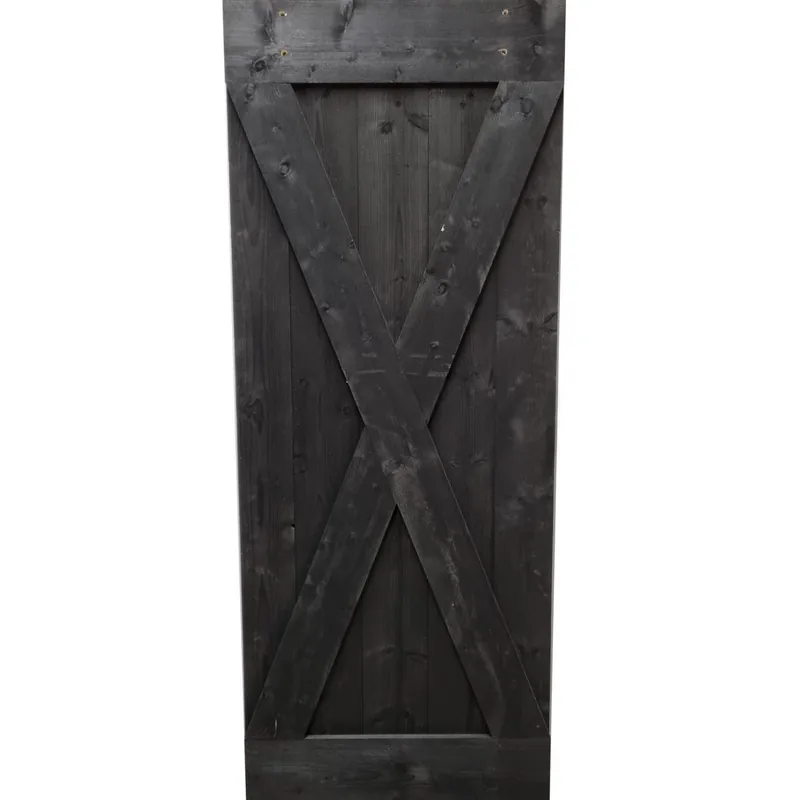 Premium Schuifdeur Steigerhout Diep Zwart 85×215 cm SD136