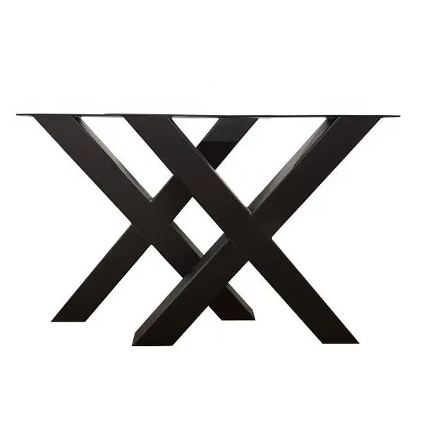 Lage Kosten Eettafelpoot X Zwart – HxB: 72×76 cm – Koker: 10×10 cm