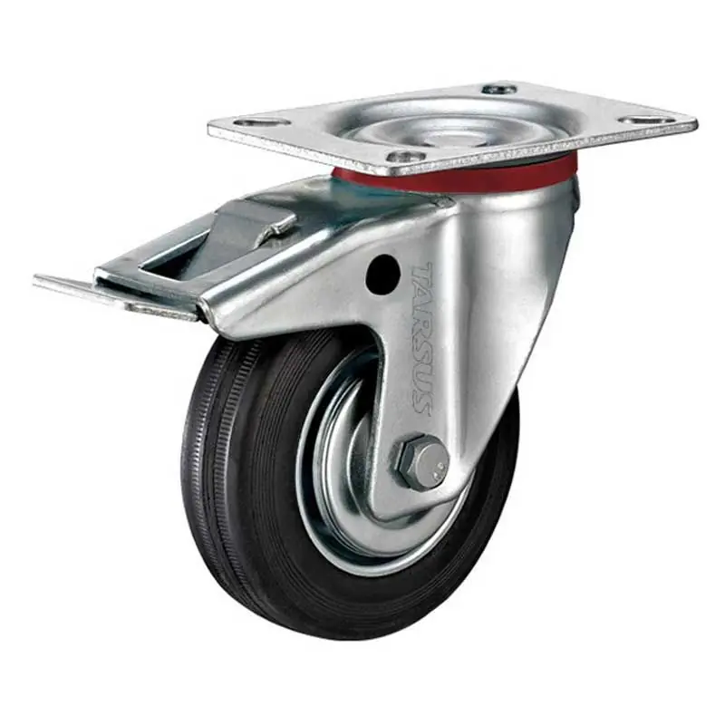 Dagaanbieding Tarsus Zwenkwiel + rem 125 mm zwart