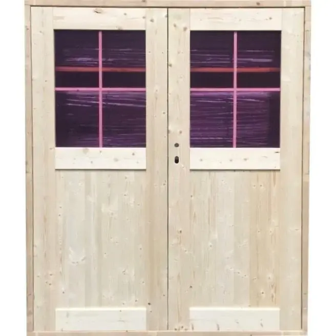 Blokhut deur glas 150×180 cm NR 24 Rechtstreeks Van De Fabrikant