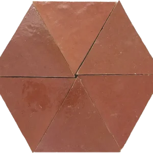Favoriet Zellige Rose Rouge Triangle