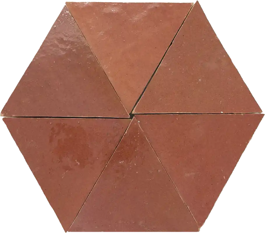 Favoriet Zellige Rose Rouge Triangle