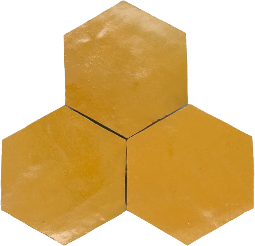 Gratis Retour Zellige Jaune Hexagone
