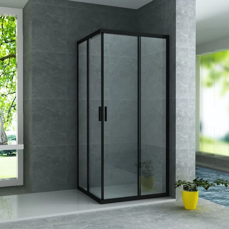 Laatste Kans E.C.A. Tiera Regendouchekop met Wandarm – Mat Zwart – 200×200 mm – Vierkant Design