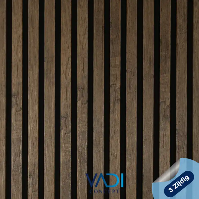 Alleen Vandaag Akoestisch Wandpaneel – 60×280 cm – 1 Zijdig – 18 mm, ECO – L450 – ANTIEKE WALNOOT