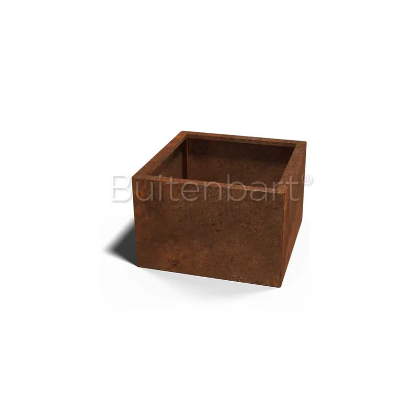 Flitsaanbieding Cortenstaal Plantenbak Vierkant 60x60cm, hoogte 60cm