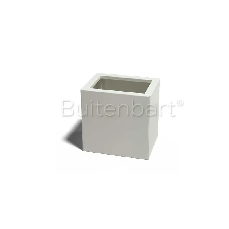 Gecertificeerd Gepoedercoat Staal Wit Plantenbak Rechthoek 30x60cm, hoogte 40cm