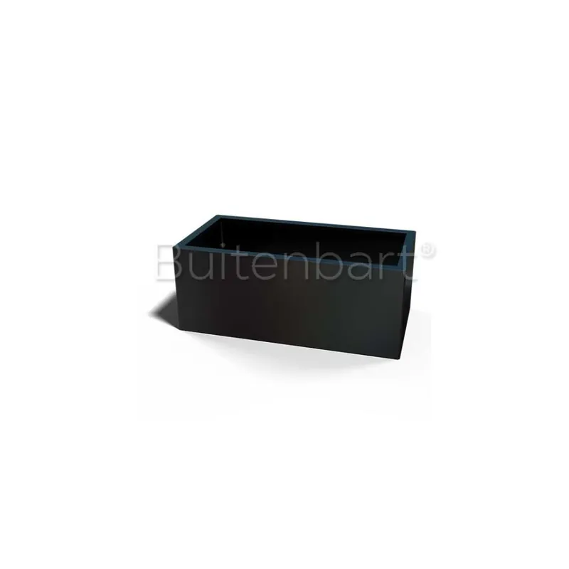 Favoriet Gepoedercoat Staal Zwart Plantenbak Rechthoek 50x100cm, hoogte 40cm