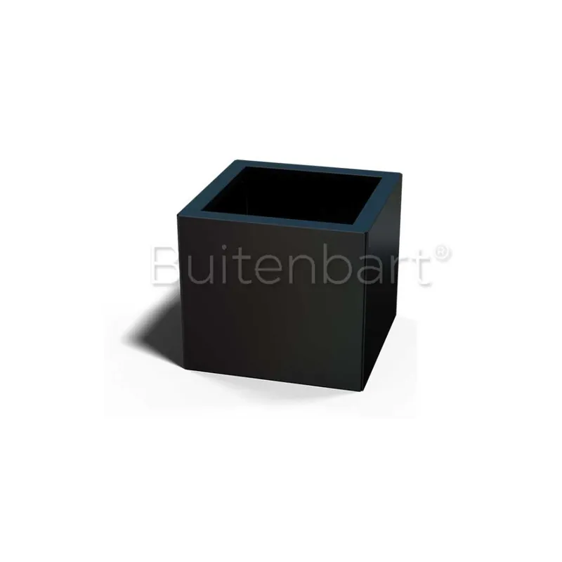 Gepoedercoat Staal Zwart Plantenbak Vierkant 60x60cm, hoogte 40cm Superprijs