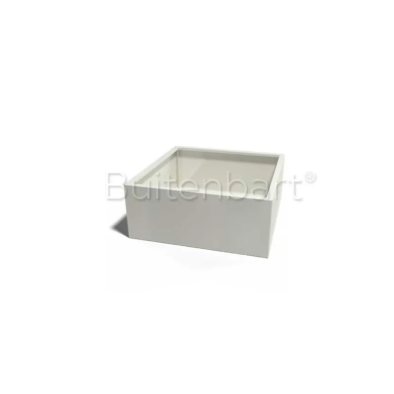 Populair Gepoedercoat Staal Wit Plantenbak Vierkant 80x80cm, hoogte 40cm
