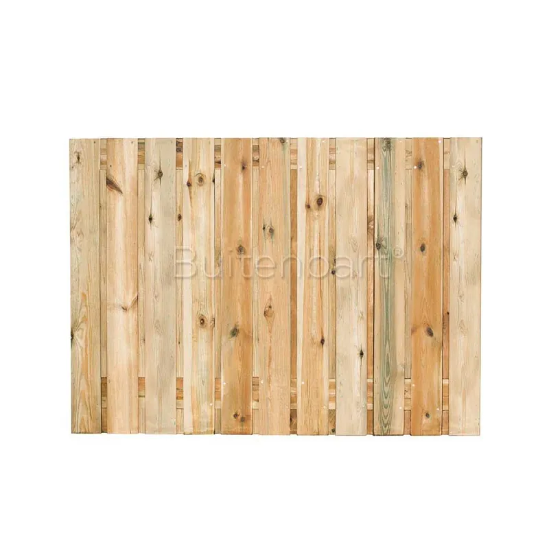 Gereduceerde Prijs Trendline Schuttingscherm 130x180cm, Grenen Groen Geimpregneerd, 16mm