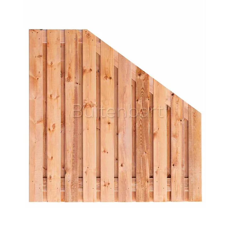 Trendline Schuttingscherm AFLOPEND 180x180/89,5cm, Grenen Rood Geimpregneerd, 16mm Voordeelprijs