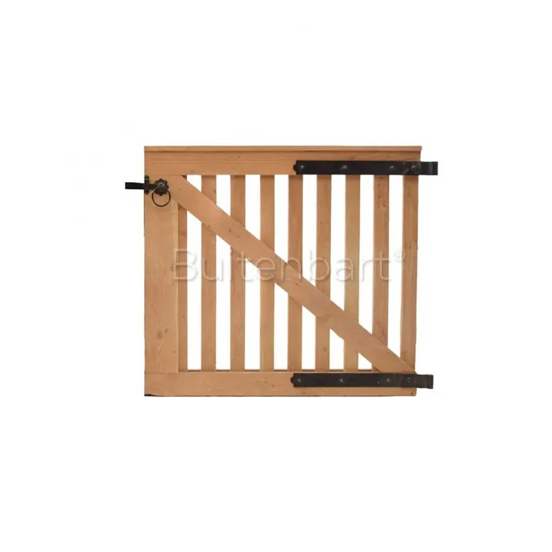 Goedkoop Tuinhekje Douglas fijnbezaagd onbehandeld (incl. voorgemonteerd hang en sluitwerk) 100x200cm Rechtsd