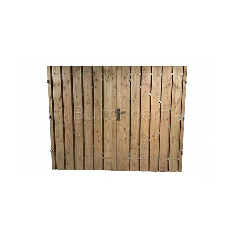 Dubbele Tuinpoort Trendline Easy Douglas Geschaafd Onbehandeld 220x190cm Rechtsdraaiend Veilige Betaling