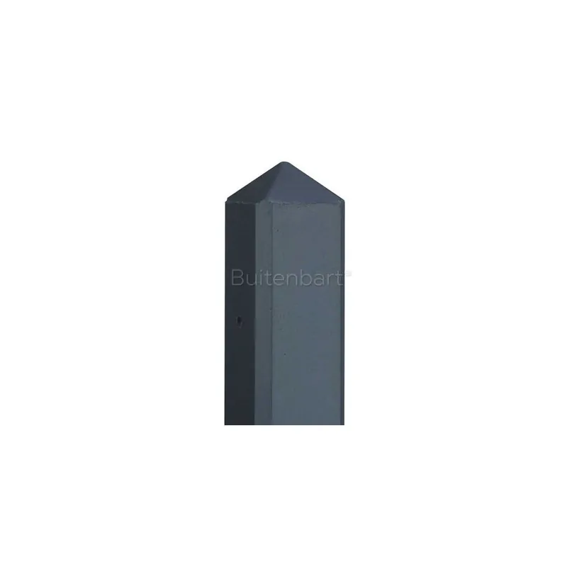 Tussenpaal antraciet gecoat met diamantkop 10x10x310cm Hete Deal
