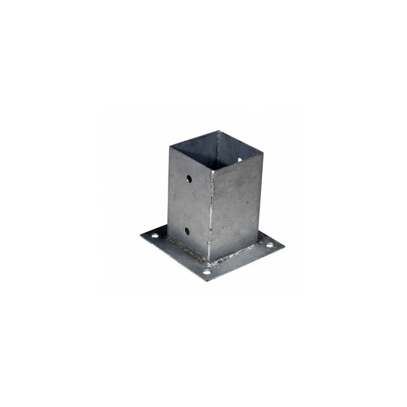 Actieprijs Paalhouder Verzinkt op plaat 12x12cm