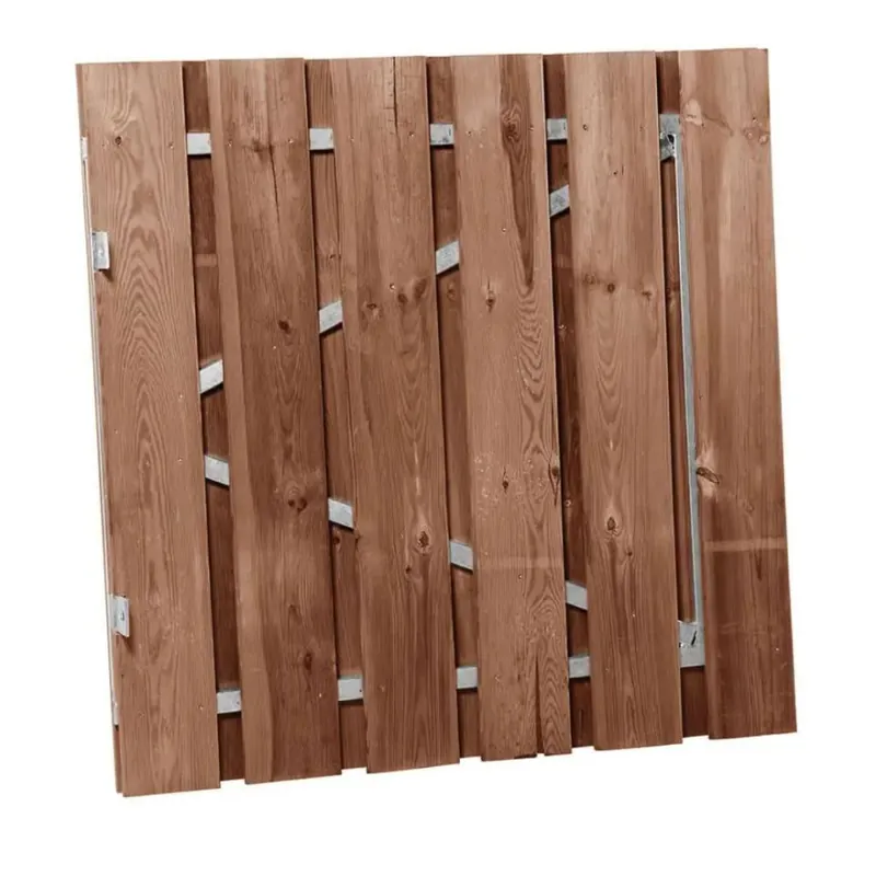 Must-Have Tuinpoort laag Topline Hardhout Geschaafd 100x100 Rechtsdraaiend