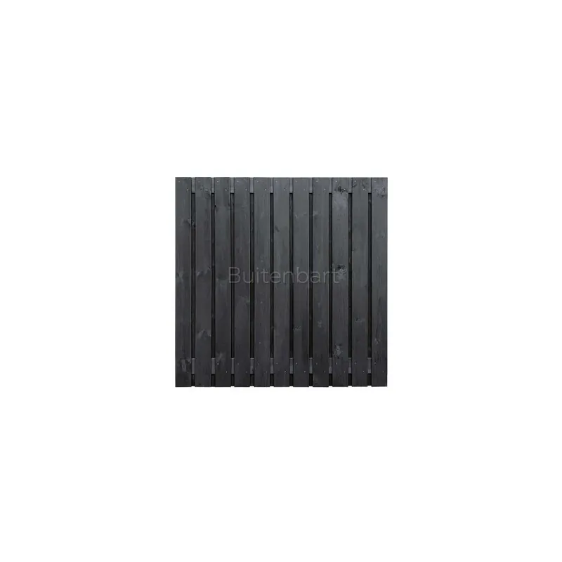 Trendline Schuttingscherm 180x166cm, Vuren Geschaafd Zwart gespoten, 16mm Gereduceerde Prijs