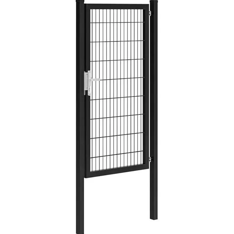 Populair Hillfence metalen enkele poort Premium+slot 100x180cm zwart