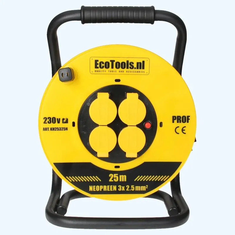 Kabelhaspel prof 25 meter 3x2.5 mm2 Neopreen Meest Verkocht
