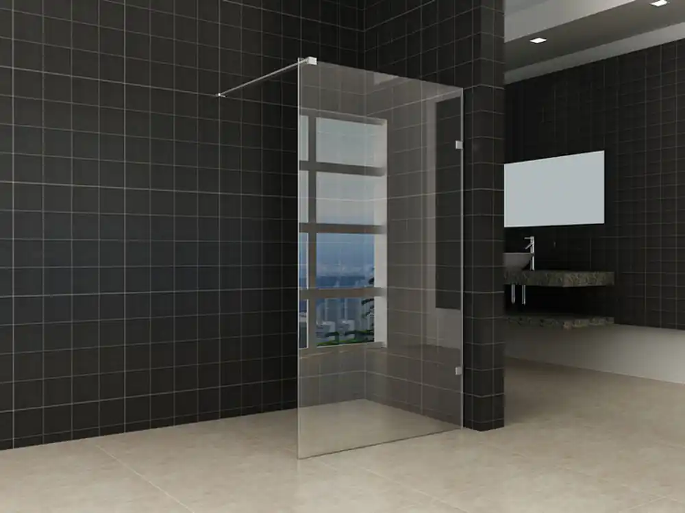Betaalbaar Wiesbaden Less Profielloos Inloopdouche - Nano Coating - 8mm Helder Glas - 100x200cm - Geborsteld Gunmetal