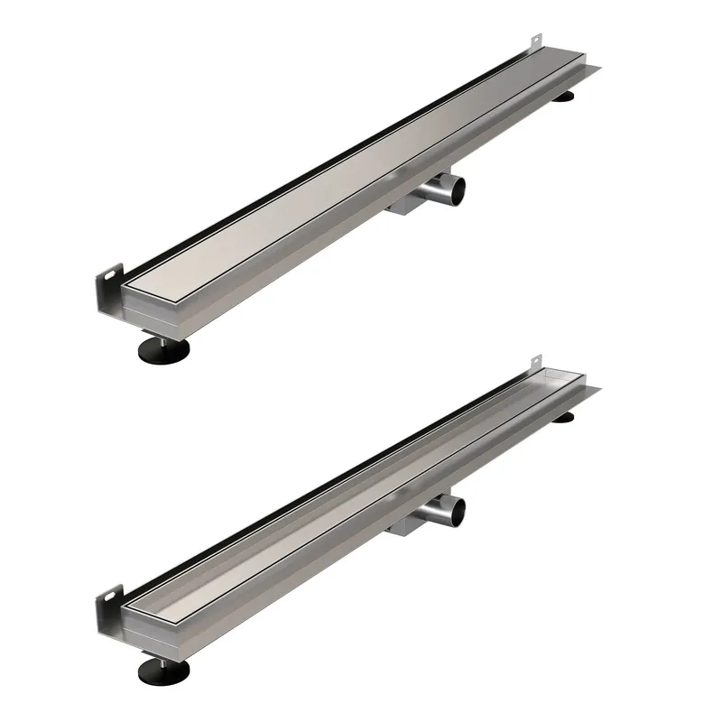 Brauer Brushed Edition Douchegoot met Multifunctioneel Tegelinlegrooster, Muurflens en Zijuitloop - 100cm - PVD - Geborsteld RVS Must-Have