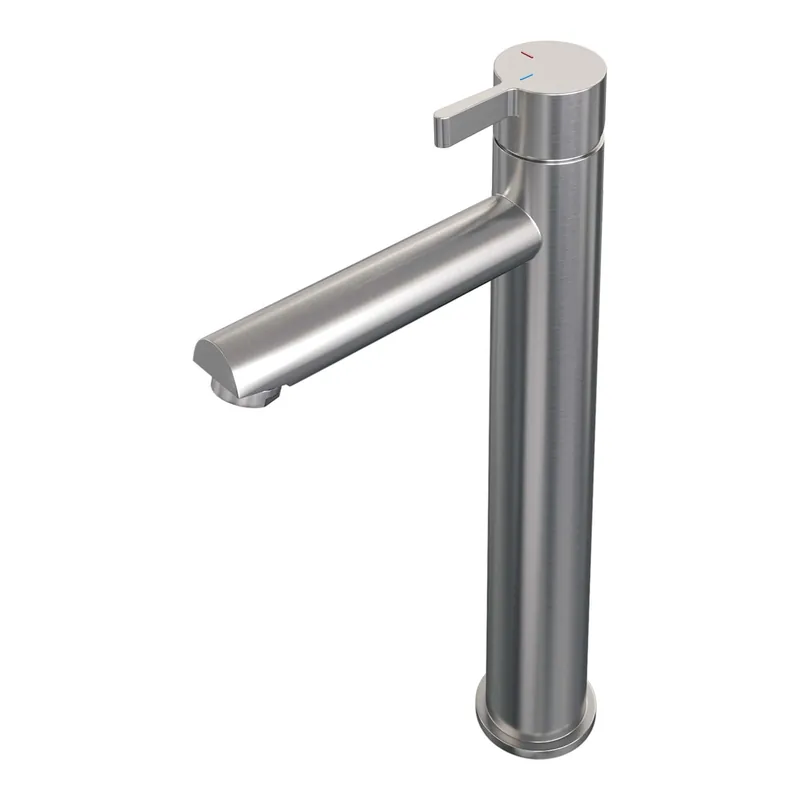Brauer Brushed Edition Opbouw Wastafelmengkraan - Hoog - Hendel Model E - PVD - Geborsteld RVS Beperkte Voorraad