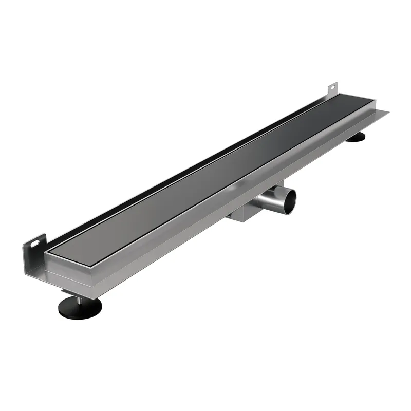 Brauer Gunmetal Edition Douchegoot met Multifunctioneel Tegelinlegrooster, Muurflens en Zijuitloop - 80cm - PVD - Geborsteld Gunmetal Uitverkoop
