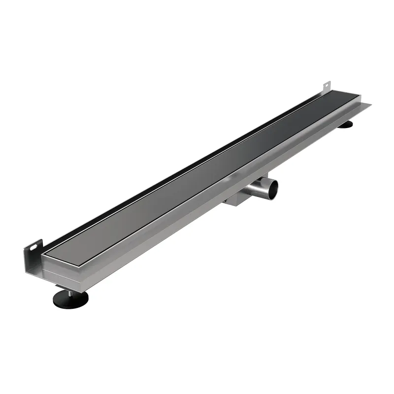 Hete Deal Brauer Gunmetal Edition Douchegoot met Multifunctioneel Tegelinlegrooster, Muurflens en Zijuitloop - 90cm - PVD - Geborsteld Gunmetal