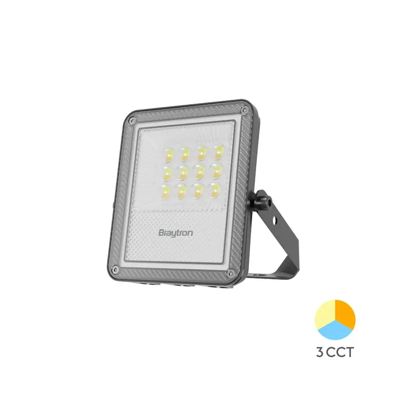 Braytron led bouwlamp zwart 50W CCT 3000K/4000K/6500K IP65 Weekendaanbieding