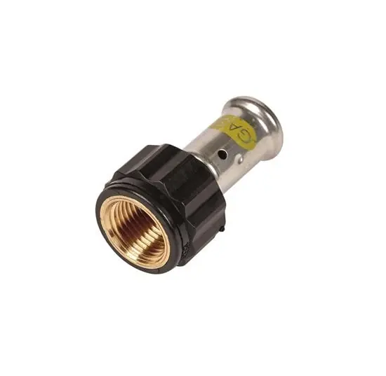 Henco Rechte Verloopkoppeling - Gas - Pers x Binnendraad - Kunststof - 16mm x 1/2" Op = Op