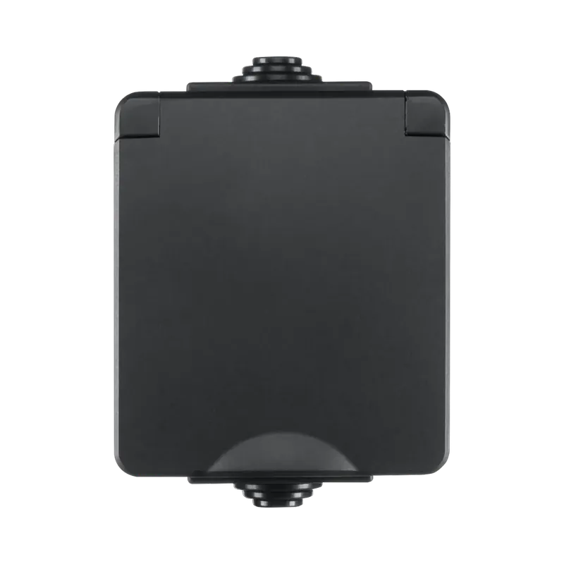 ION Industries Opbouw Wandcontactdoos IP55 Zwart Koopje