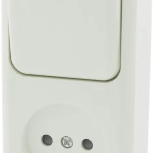 Betaalbaar Q-Link combinatie stopcontact en schakelaar opbouw wissel polarwit